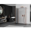 MEXEN/S - Kioto Sprchová zástěna WALK-IN 120 x 105 x 40 cm, transparent, růžové zlato 800-120-105-221-60-00-040