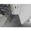 MEXEN/S - Kioto Sprchová zástěna WALK-IN 100 x 200, bílý vzor 8 mm, zlatá kartáčovaná 800-100-101-55-85
