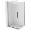 MEXEN/S - Velar Sprchová zástěna posuvná Walk-in 120 x 200 cm, dekor 8 mm, grafit kartáčovaná 871-120-000-33-66