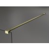 MEXEN/S - Kioto Sprchová zástěna WALK-IN 100 x 100 cm, černý vzor, zlatá kartáčovaná 800-100-212-55-70-100