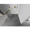 MEXEN/S - KIOTO Sprchová zástěna WALK-IN s poličkou a držákem ručníků 120 x 200, matné sklo 8 mm, zlatá 800-120-121-50-30