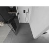 MEXEN/S - Kioto+ L Sprchová zástěna WALK-IN s poličkou a držákem ručníků 70 x 200 cm, transparent, černá 800-070-123-70-00