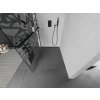MEXEN/S - Kioto+ L Sprchová zástěna WALK-IN s poličkou a držákem ručníků 70 x 200 cm, bílý vzor, černá 800-070-123-70-85