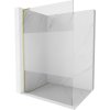 MEXEN/S - Kioto L Sprchová zástěna WALK-IN 90 x 200, transparent/dekor, zlatá kartáčovaná 800-090-103-55-35