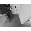 MEXEN/S - Kioto+ L Sprchová zástěna WALK-IN s poličkou a držákem ručníků 100 x 200 cm, černý vzor, grafit metal 800-100-123-95-70