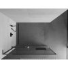 MEXEN/S - Kioto+ L Sprchová zástěna WALK-IN s poličkou a držákem ručníků 100 x 200 cm, černý vzor, grafit metal 800-100-123-95-70