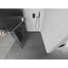 MEXEN/S - Kioto+ L Sprchová zástěna WALK-IN s poličkou a držákem ručníků 100 x 200 cm, proužky, grafit kartáčovaná 800-100-123-66-09