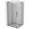 MEXEN/S - Velar L sprchový kout, posuvné dveře 100 x 110 cm, transparent, grafit kartáčovaná - 871-100-110-03-65 871-100-110-03-66