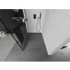 MEXEN/S - Kioto+ L Sprchová zástěna WALK-IN s poličkou a držákem ručníků 80 x 200 cm, černý vzor, černá 800-080-123-70-70