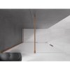 MEXEN/S - Velar Sprchová zástěna posuvná Walk-in 130 x 200 cm, dekor 8 mm, měď kartáčovaná 871-130-000-33-65