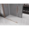 MEXEN/S - Velar Sprchová zástěna posuvná Walk-in 130 x 200 cm, dekor 8 mm, měď kartáčovaná 871-130-000-33-65