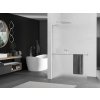 MEXEN/S - Kioto+ L Sprchová zástěna WALK-IN s poličkou a držákem ručníků 90 x 200 cm, dekor, chrom 800-090-123-01-30