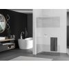 MEXEN/S - Kioto+ L Sprchová zástěna WALK-IN s poličkou a držákem ručníků 100 x 200 cm, transparent/dekor, bílá 800-100-123-20-35