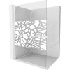 MEXEN/S - Kioto+ L Sprchová zástěna WALK-IN s poličkou a držákem ručníků 100 x 200 cm, bílý vzor, bílá 800-100-123-20-85