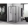 MEXEN/S - Exo sprchový kout dveře křídlové 135 x 75, transparent, černá 819-135-075-70-00