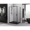 MEXEN/S - Exo sprchový kout dveře křídlové 135 x 75, transparent, černá 819-135-075-70-00
