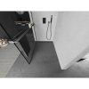 MEXEN/S - Kioto+ L Sprchová zástěna WALK-IN s poličkou a držákem ručníků 80 x 200 cm, černý vzor, grafit metal 800-080-123-95-70