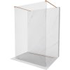 MEXEN/S - Kioto samostatně stojící sprchová zástěna 100 x 200, transparent 8 mm, měď kartáčovaná 800-100-002-65-00
