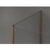 MEXEN/S - Kioto Sprchová zástěna WALK-IN 110 x 80 cm, černý vzor, měď kartáčovaná 800-110-212-65-70-080