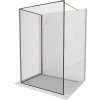 MEXEN/S - Kioto Sprchová zástěna WALK-IN 120 x 80 cm, černý vzor, měď kartáčovaná 800-120-212-65-70-080