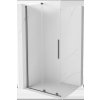MEXEN/S - Velar Sprchová zástěna posuvná Walk-in 90 x 200 cm, dekor 8 mm, grafit metal 871-090-000-33-95