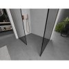 MEXEN/S - Kioto Sprchová zástěna Walk-in 100 x 80 cm, černý vzor, měď kartáčovaná 800-100-202-65-70-080