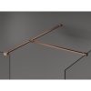 MEXEN/S - Kioto Sprchová zástěna Walk-in 110 x 80 cm, černý vzor, měď kartáčovaná 800-110-202-65-70-080