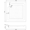 MEXEN/S - Rio sprchový kout čtverec 90 x 90, transparent, zlato + vanička Rio včetně výpustě 860-090-090-50-00-4510