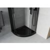 MEXEN/S - Rio sprchový kout čtvrtkruh 80x80, grafit, černá + černá vanička se sifonem 863-080-080-70-40-4170B