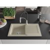 MEXEN/S - Pablo granitový dřez 1 s odkapávačem včetně baterie Aster, béžová 6510-69-73450-07
