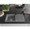 MEXEN/S - Pablo granitový dřez s odkapávačem včetně baterie Duero, šedá 6510-71-671600-70