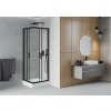 MEXEN/S - Rio čtvercový sprchový kout 70 x 70, transparent, černá + vanička Rio 860-070-070-70-00-4510