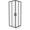 MEXEN/S - Rio čtvercový sprchový kout 70 x 70, transparent, černá + vanička Rio 860-070-070-70-00-4510
