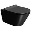 KUBE X závěsná WC mísa, GeniusFlush, 36x55cm, černá dual-mat  + slevový kód