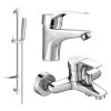 MEXEN/S - Caro DF72 SET vanová a umyvadlová baterie, chrom 746603DF72-00