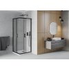 MEXEN/S - Rio sprchový kout čtverec 70x70, transparent, černá + bílá vanička se sifonem 860-070-070-70-00-4010B