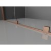 MEXEN/S - Velar posuvné sprchové dveře Walk-in 140, transparent, kartáčovaná měď 871-140-000-03-65