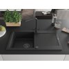 MEXEN/S - Leo granitový dřez s odkapávačem včetně baterie Duero, černá 6501-77-671600-70-B