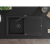 MEXEN/S - Leo granitový dřez s odkapávačem včetně baterie Duero, černá 6501-77-671600-70-B