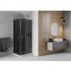 MEXEN/S - Rio Sprchový kout čtvercový 90x90, grafit, chrom + vanička se sifonem 860-090-090-01-40-4010