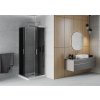 MEXEN/S - Rio Sprchový kout čtvercový 90x90, grafit, chrom + vanička se sifonem 860-090-090-01-40-4010