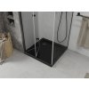 MEXEN/S - Lima sprchový kout zalamovací dveře 80 x 80, transparent, černý + Flat černá vanička se sifonem 856-080-080-70-00-4070B