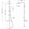 MEXEN/S - CQ62 sprchový sloup s termostatickou baterií chrom 772506295-00