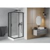MEXEN/S - Rio čtvercový sprchový kout 90 x 90, transparent, černá + vanička Rio 860-090-090-70-00-4510