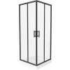 MEXEN/S - Rio čtvercový sprchový kout 90 x 90, transparent, černá + vanička Rio 860-090-090-70-00-4510