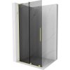 MEXEN/S - Velar L Sprchová zástěna posuvná Walk-in 120 x 200, grafit 8 mm, zlato kartáčovaná 871-120-003-43-55