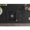 MEXEN/S - Enzo granitový dřez 1 s odkapávačem včetně baterie Carla, černá 6506-77-670700-70