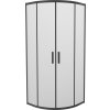 MEXEN - Rio sprchový kout čtvrtkruh 90 x 90, dekor, černá 863-090-090-70-30