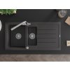 MEXEN/S - Andres granitový dřez s odkapávačem včetně baterie Duero, černá nakrapiany 6515-76-671600-00