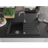 MEXEN - Bruno granitový dřez 1 s odkapávačem 795x495 mm, černá 6513791010-77